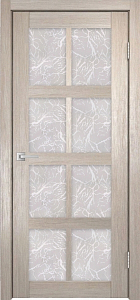 Товар Межкомнатная дверь Легенда К-8 тон Кремовая лиственница Остекление Гранит прозрачный